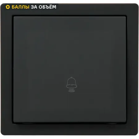 Кнопка для дверного звонка проводная Lezard цвет черный бархат nicelet светоотражающая наклейка для дверного звонка