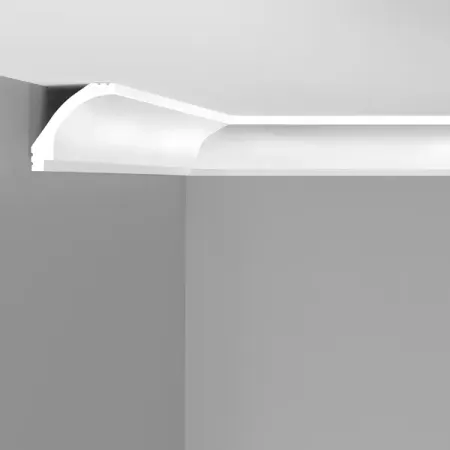 Плинтус потолочный Design 2 полистирол 30x30x2000 мм белый декоративные наклейки с очным узором 5 стилей