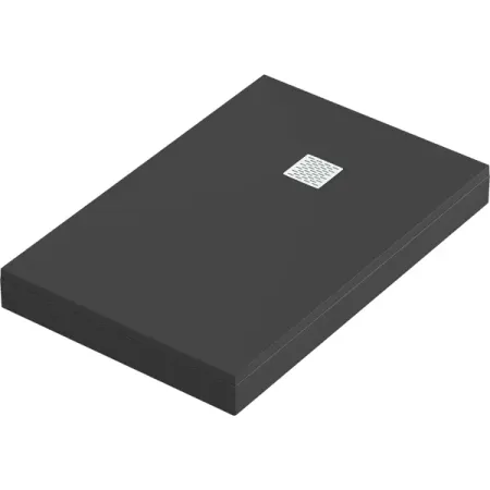 Душевой поддон Marble прямоугольный литьевой мрамор 80x120 см цвет черный