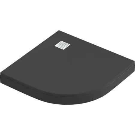 Душевой поддон Marble 1/4 круга литьевой мрамор 80x80 см цвет черный
