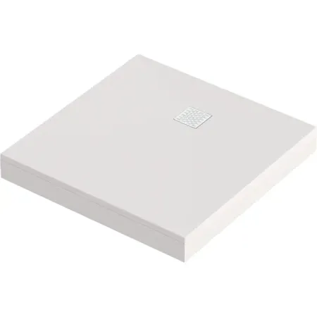 Душевой поддон Marble квадратный литьевой мрамор 90x90 см цвет белый