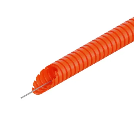 Труба гофрированная Экопласт ПНД D20 мм 100 м тяжелая цвет оранжевый