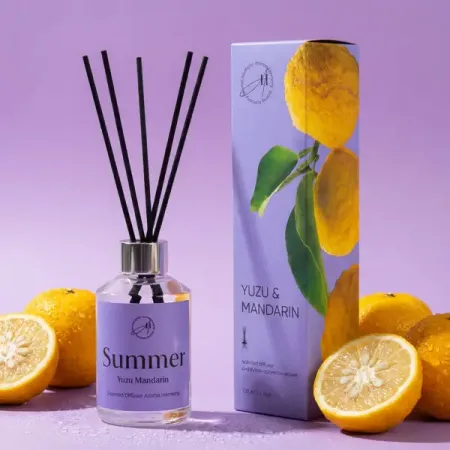 Ароматический диффузор Aroma Harmony Summer Yuzu Mandarin 100 мл aroma harmony волшебный вечер диффузор 30 мл и свеча 60г