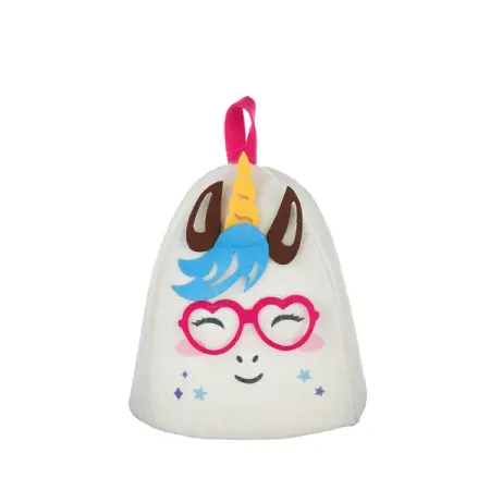 Шапка для бани детская Банный Клуб Единорог войлок цвет белый