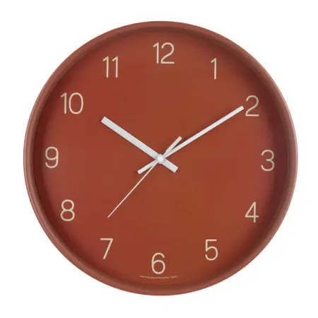 Часы настенные Troykatime круглые пластик цвет терракотовый бесшумные ø30 см