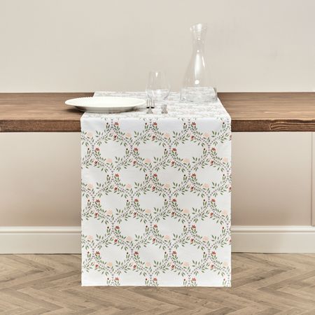 Скатерть-дорожка Долина цветов/Valle dei fiori I лен белая скатерть дорожка