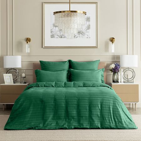 Постельное белье Dark Teal наволочки homaxy вельветовые полосатые