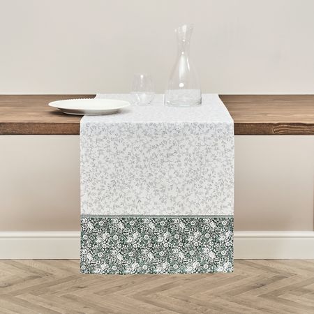 Скатерть-дорожка Цветочное кружево/Floral lace лен белая скатерть дорожка