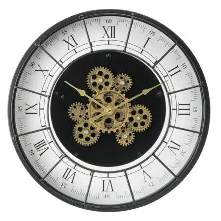 Часы настенные Dream River Рим Шестеренки круглые металл цвет белый бесшумные ø35 см