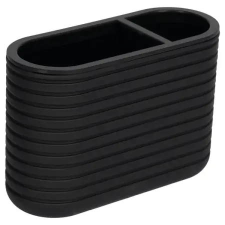 Стакан для зубных щёток Swensa Lago SWP-2410-BLK-03 пластик цвет черный мыльница swensa rail swp 2407 bl 04 пластик синий