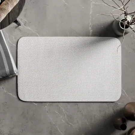 Коврик для ванной Swensa Slot 50x80 см цвет светло-бежевый нескользящий коврик smabee gate slot cup pad для kia rio 4 x line rio 2017 2021 rio4 автомобильные противоскользящие коврики аксессуары для интерьера подставка