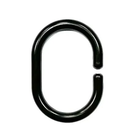 Кольца для шторы в ванную Primanova цвет черный глянцевый 12 шт. шторы hanlu шифоновые просвечивающие