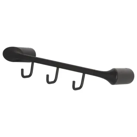 Вешалка Swensa Lock SWR-6600-10-BLK, нержавеющая сталь, 3 крючка, цвет черный золотая вешалка для полотенец smesiteli