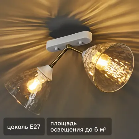 Светильник потолочная Comfi 8151/2C 2 лампы 6 м² цвет белый копия монеты испании 1748 года из металла