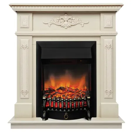 Каминокомплект Lilian WT + Fobos Lux BL 1.5кВт шар yancheng shiny стеклянный красный с золотым узором