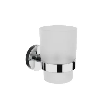 Стакан для зубных щёток Lemer Aller подвесной стекло цвет прозрачный/хром