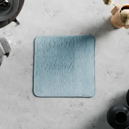 Коврик для туалета Swensa Ping 50x50 см цвет серо-голубой необработанный голубой флюорит