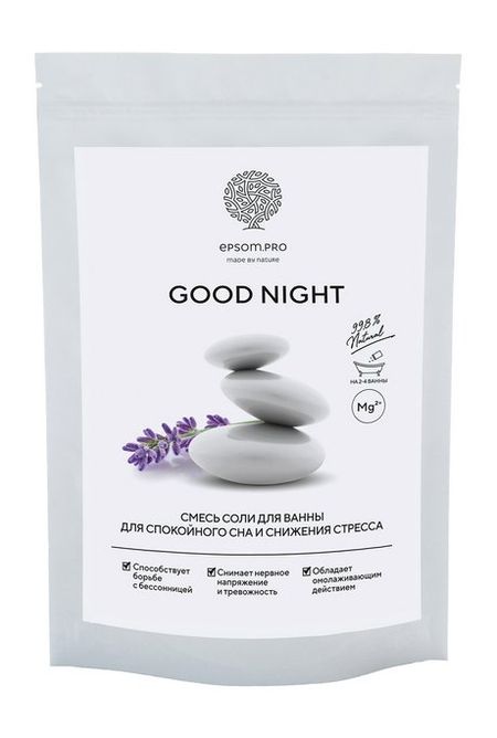 Epsom.pro Good Night Смесь соли для ванны Для спокойного сна и снижения стресса масло вечерней примулы 1 300 мг 30 шт капсулы мягкие солгар