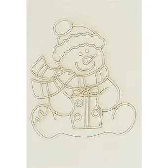 Трафарет Снеговик №2 А5 (148х210) (А5-1233) (3+) (Песочный мир)