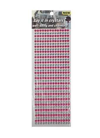 Стразы -бусины большие (1461-4A/8) (белые/темно-розовые)