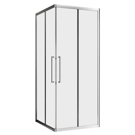 Душевой уголок Abber Schwarzer Diamant хром 80х80х195 см квадрат стекло прозрачное 6 мм (AG02080H) елена васильевна савко валентина николаевна шашок родительский уголок в детском саду 3 4 года