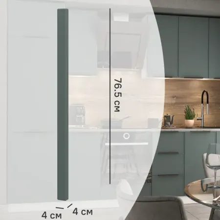 Угол для кухонного шкафа Инта 4x76.5 см Delinia ID МДФ цвет зеленый