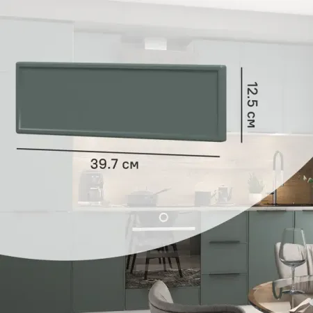 Фасад для кухонного ящика Инта 39.7x12.5 см Delinia ID МДФ цвет зеленый керамическая ручка kungsphan зелёная