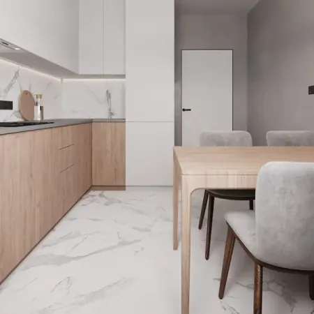 Глазурованный керамогранит Arcadia Ceramica Paradise Statuario Carving 60x120 см 1.44 м² матовый цвет белый