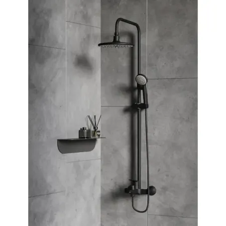 Душевая система Esko Marburg STMB54B со смесителем 3 режима цвет черный механический переключатель bseed 1 2 3 gang