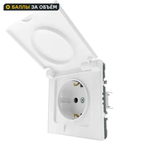 Розетка встраиваемая Mirkl Grace с заземлением с крышкой и шторками цвет белый grace marci уф фонарик ручка 395 нм