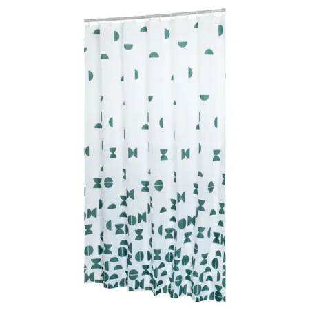 Штора для ванной Swensa Lary SWC-95-39-GRN 200x180 см полиэстер цвет бело-зеленый