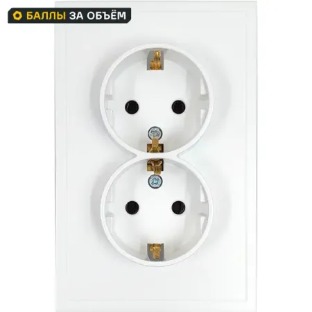 Розетка двойная встраиваемая Mirkl Grace с заземлением цвет белый grace marci уф фонарик ручка 395 нм