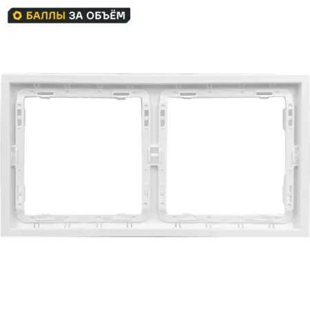 Рамка для розеток и выключателей Mirkl Grace 2 поста цвет белый grace marci уф фонарик ручка 395 нм