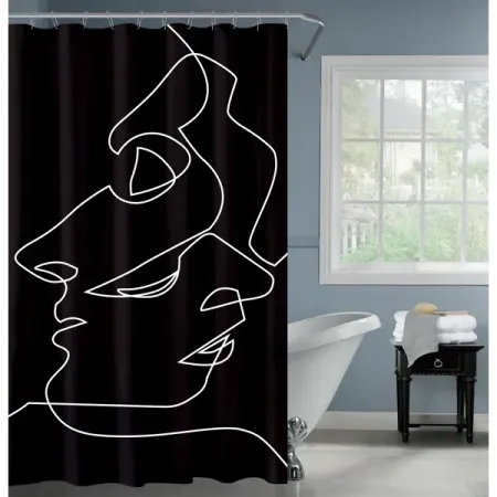 Штора для ванной Swensa Soul SWC-95-53 200x180 см полиэстер цвет черный дебби краер программа основанная на ecers наглядно дидактический материал тема недели наш сад 3 5 лет