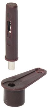 Подпятниковая петля, пластмасса, коричневая. Комплект 2 шт.