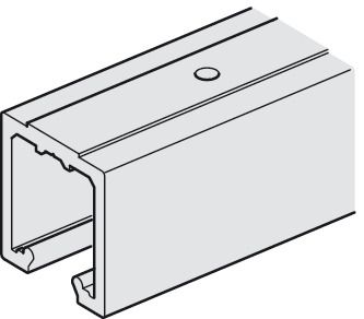 Hafele Slido W-Fo32 ходовая шина с ответная, алюминий, 3м 943.55.041