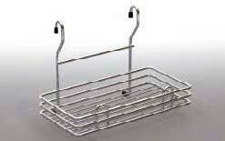 Полка на релинг одноуровневая малая 280x175x235мм  сатин хром