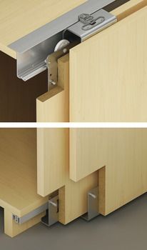 Hafele Slido F-Line41 50A комплект 3 двери нижний профиль под панель 402.54.003