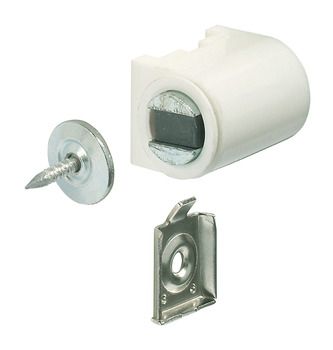 Hafele магнитная защелка белая 3-4кг с ответной дет 246.13.720