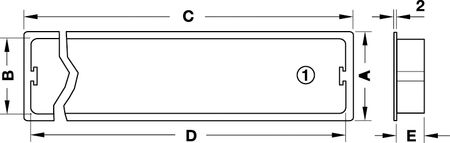 Hafele Вентиляционная решетка, пластик, серебристый458x65мм 571.77.900