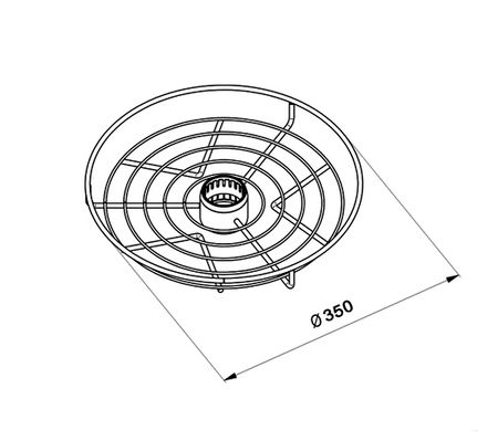 Корзина центральная Ø=350мм,  сатин хром