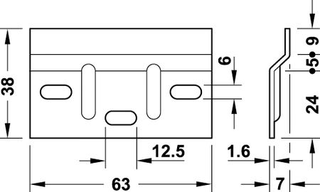 Hafele Шина для навесов 80x48мм 290.08.920