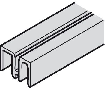 Hafele Slido F-Line41 Направляющий профиль алюминиевый под панель 3.5м 402.36.813