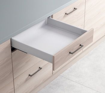 Hafele box S35, комплект ящика, антрацит 84x450мм,SOFT C 552.56.494