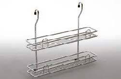 Корзина двойная средняя 350х110х335мм , хром