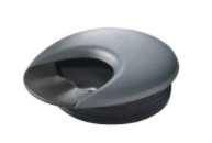 Hafele Кабель канал 80мм, пластик под алюминиевый, черный 631.10.435