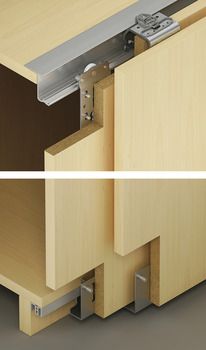 Hafele Slido F-Line41 35A комплект 3 двери нижних профиль под крышку 402.36.003