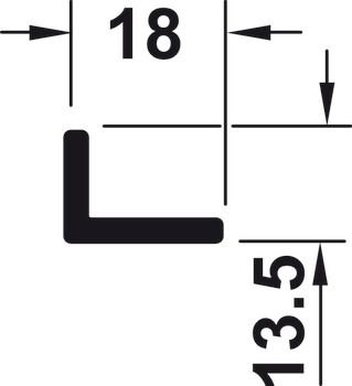 Hafele Slido Fold 40 Направляющая шина, нижняя 3 м 409.60.903