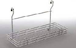 Подставка на релинг одинарная 450x185x295мм  сатин хром