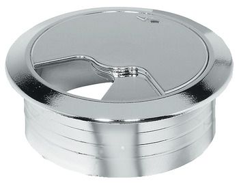 Hafele кабель канал, пластик хром 60мм 428.96.202